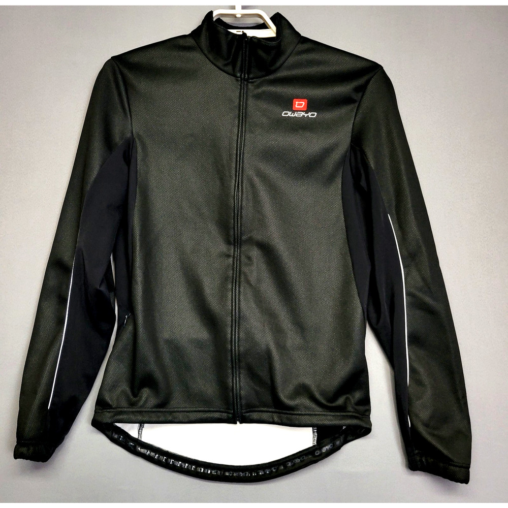 Owayo‎ Allison Cycling Jacket Womens 4 Black Fleece Lined Pockets Full Front Zip